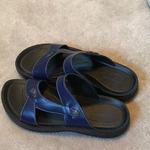 Aerothotic Thistle Navy Slip On Sandals EU Size 39